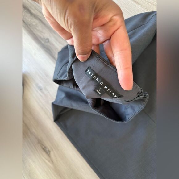 Antonio Melani wool blend pencil skirt with front thigh split 2 - Picture 5 of 9